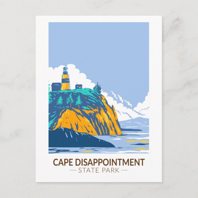 Cape Disappointment State Park Washington Vintage Postcard (Front)