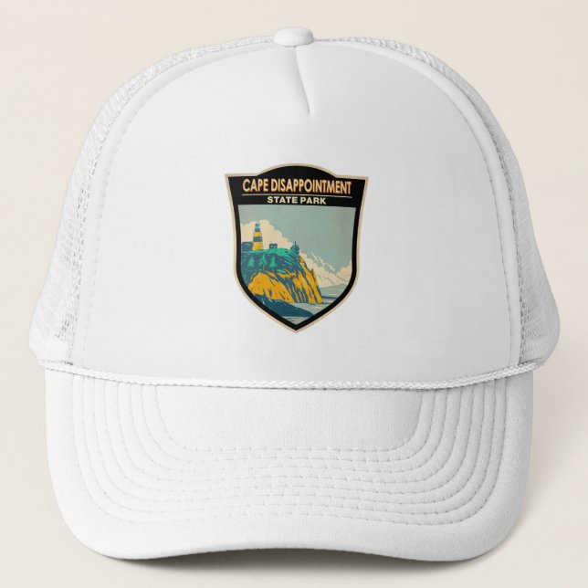 Cape Disappointment State Park Washington Vintage  Trucker Hat (Front)
