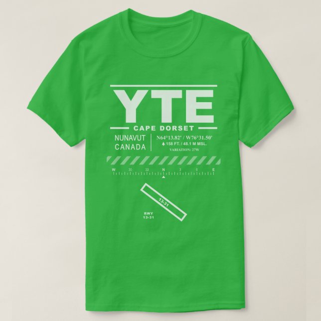 Cape Dorset Airport YTE T-Shirt (Design Front)