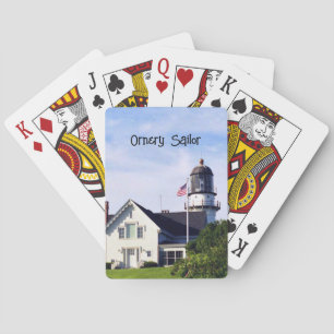 Cape Elizabeth Maine Lighthouse Photo personalize Poker Cards