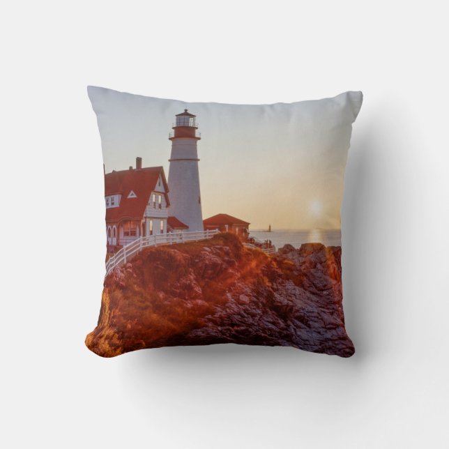 Cape Elizabeth Maine Throw Pillow (Front)