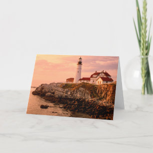 Cape Elizabeth Portland Head Light Maine Card