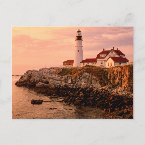 Cape Elizabeth  Portland Head Light  Maine Postcard