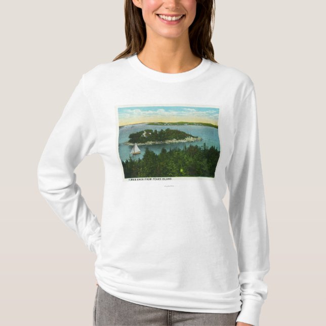 Cape Elizabeth View of Two Lighthouses T-Shirt (Front)