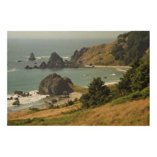 Cape Ferrelo Vista Ocean Sea Stacks Cove Wood Wall Art