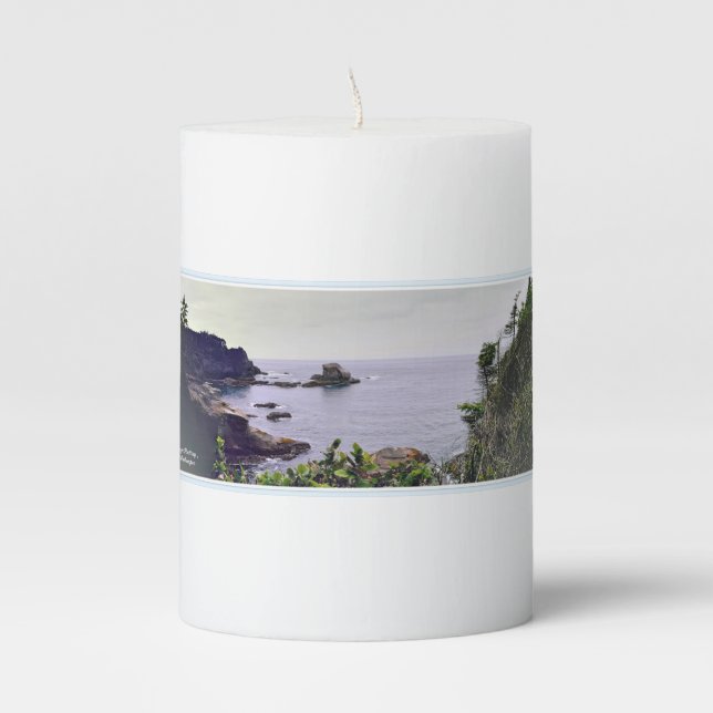 Cape Flattery Panoramic pillar candle (Front)