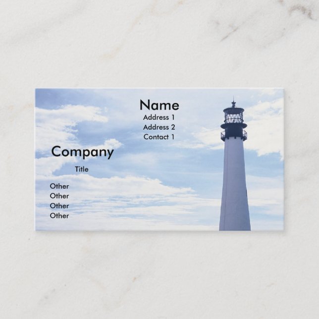 Cape Florida Lighthouse Business Card (Front)