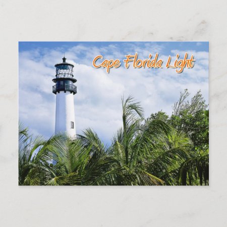 Cape Florida Lighthouse, Key Biscayne Postcard