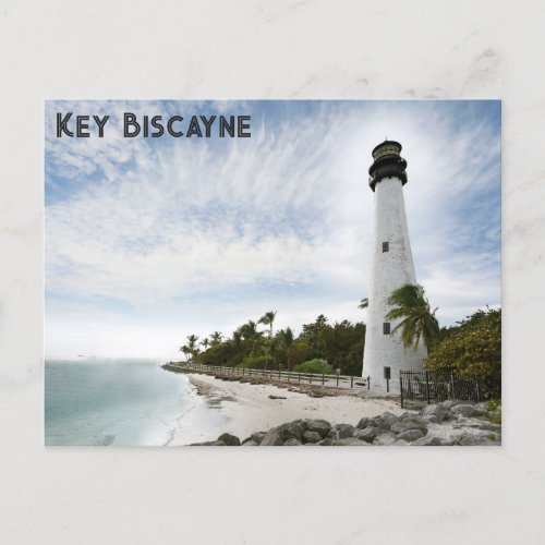 Cape Florida Lighthouse Key Biscayne Travel Postcard