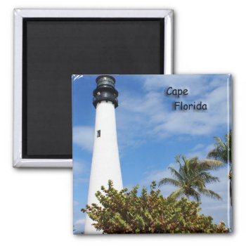 Cape Florida Lighthouse Magnet by lighthouseenthusiast at Zazzle