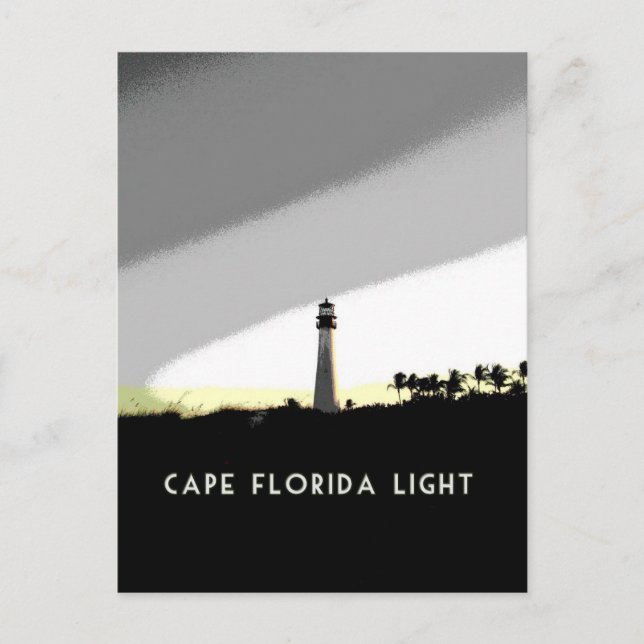 Cape Florida Lighthouse Poster Postcard (Front)