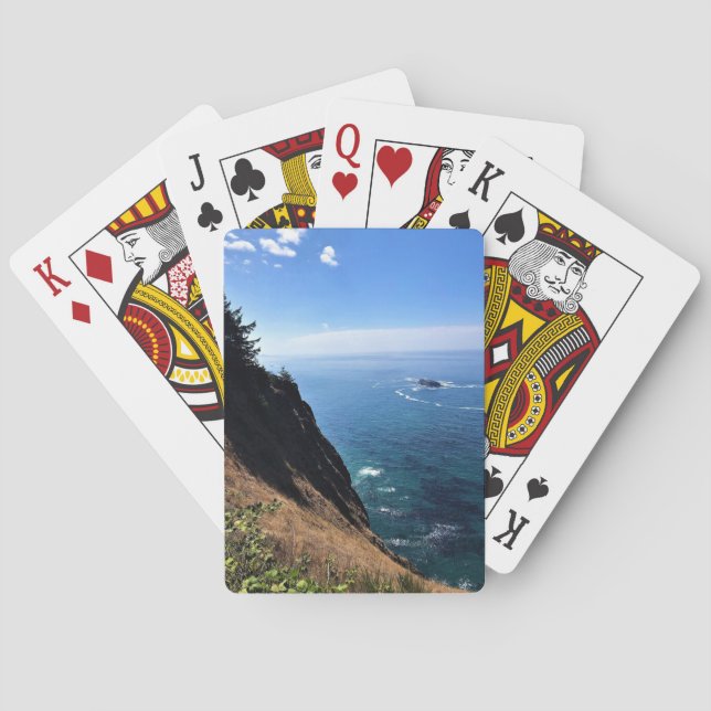 Cape Foulweather, Newport, Oregon Poker Cards (Back)