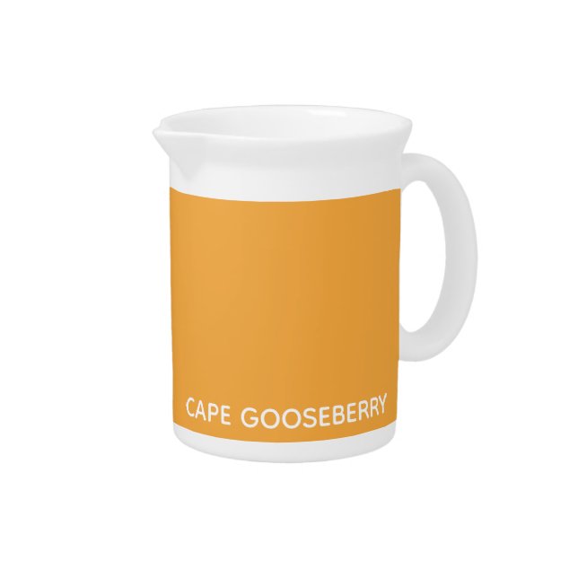 Cape Gooseberry yellow color name Beverage Pitcher (Right)