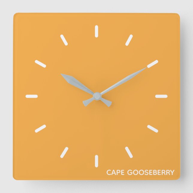 Cape Gooseberry yellow color name Square Wall Clock (Front)