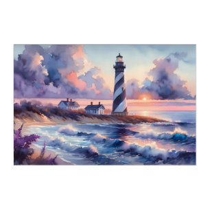 Cape Hatteras Lighthouse at Sunset Coastline Acrylic Print