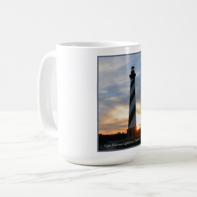 Cape Hatteras Lighthouse at Sunset Coffee Mug (Front Left)