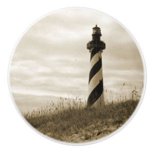 Cape Hatteras Lighthouse Ceramic Knob