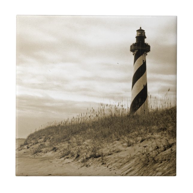 Cape Hatteras Lighthouse Ceramic Tile (Front)
