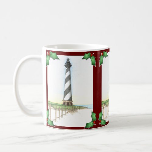 Cape Hatteras Lighthouse Christmas Coffee Mug