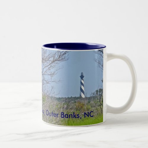 Cape Hatteras Lighthouse from Wetlands Series Two_Tone Coffee Mug