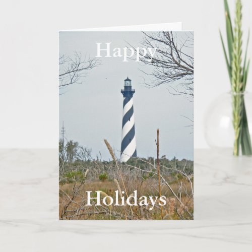 Cape Hatteras Lighthouse Happy Holidays Holiday Card