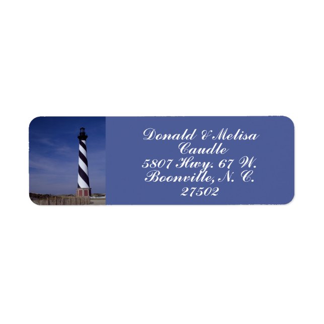 CAPE HATTERAS LIGHTHOUSE LABEL (Front)