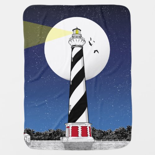 Cape Hatteras Lighthouse North Carolina Baby Blanket