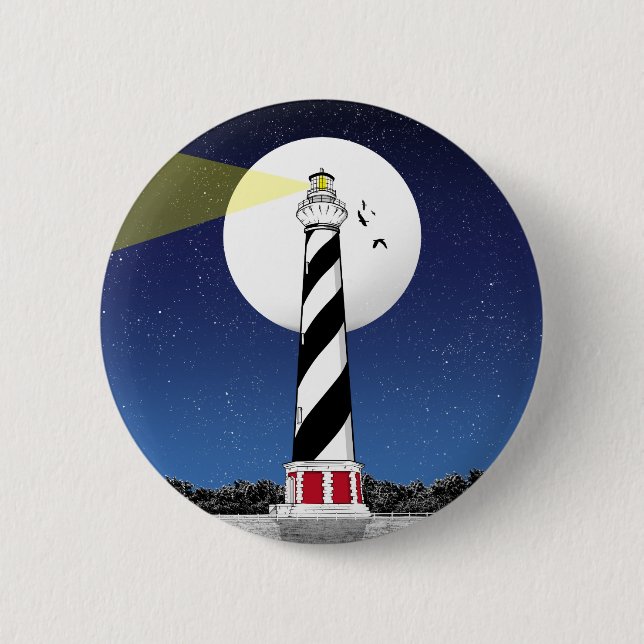 Cape Hatteras Lighthouse North Carolina Button (Front)