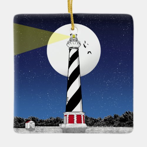 Cape Hatteras Lighthouse North Carolina Ceramic Ornament