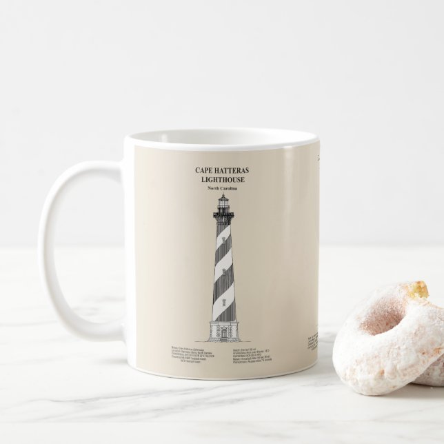 Cape Hatteras Lighthouse - North Carolina - SBD Coffee Mug (With Donut)