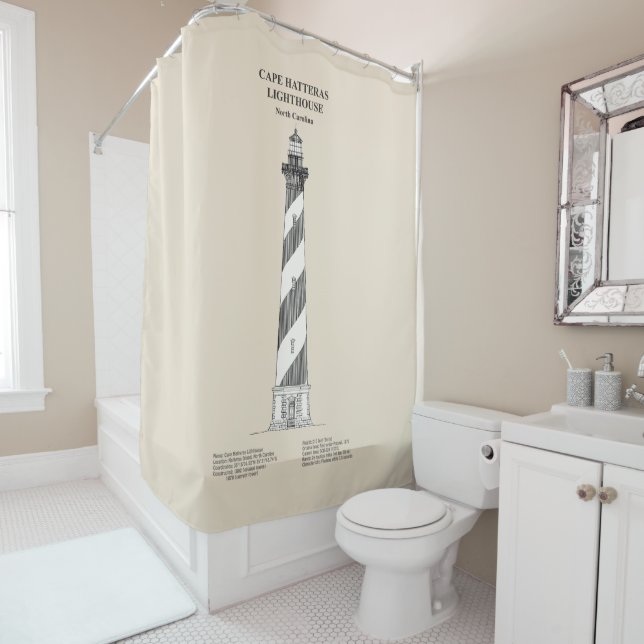 Cape Hatteras Lighthouse - North Carolina - SBD Shower Curtain (In Situ)