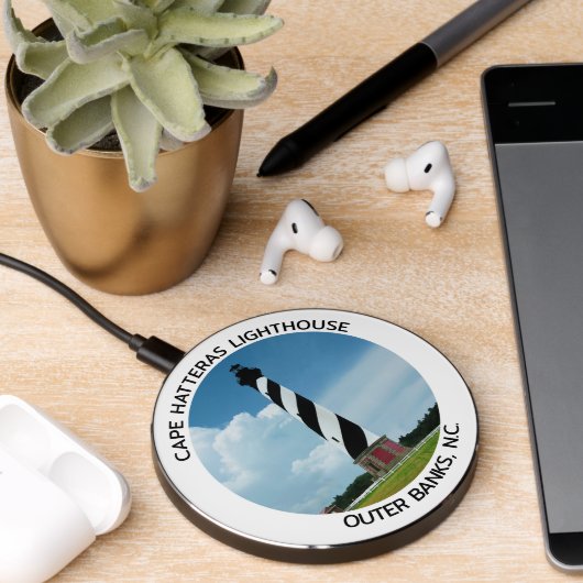 Cape Hatteras Lighthouse Outer Banks NC Wireless Charger (Desk 2)