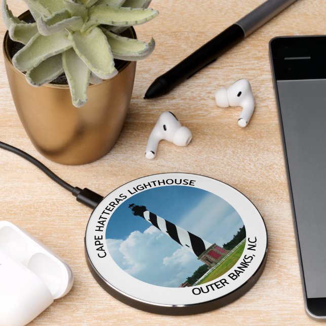 Cape Hatteras Lighthouse Outer Banks NC  Wireless Charger (Desk 2)