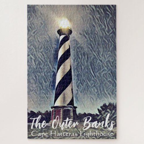 Cape Hatteras Lighthouse Outer Banks OBX NC Jigsaw Puzzle