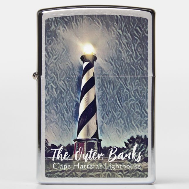 Cape Hatteras Lighthouse Outer Banks OBX NC Zippo Lighter (Front)