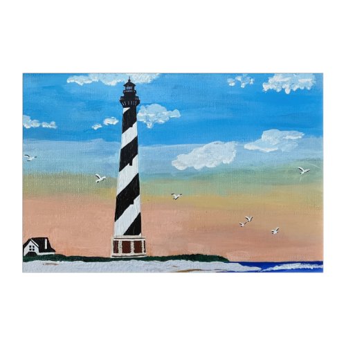 Cape Hatteras Lighthouse Painting Acrylic Print