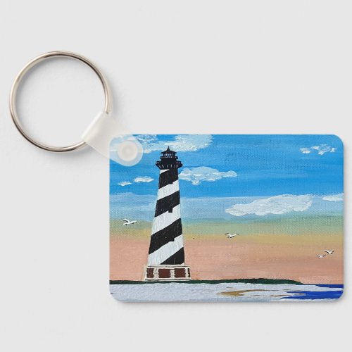 Cape Hatteras Lighthouse Painting Keychain