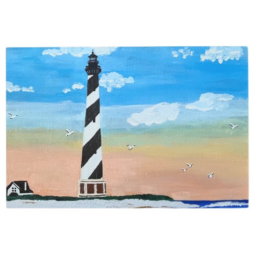 Cape Hatteras Lighthouse Painting Metal Print