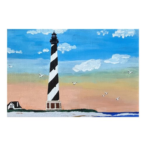 Cape Hatteras Lighthouse Painting Photo Print