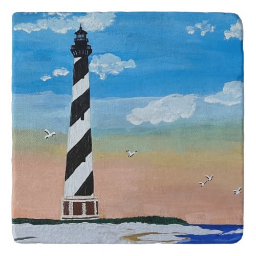 Cape Hatteras Lighthouse Painting Trivet