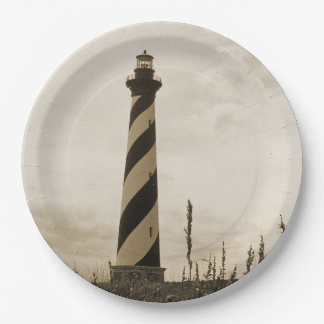 Cape Hatteras Lighthouse Paper Plates (Front)