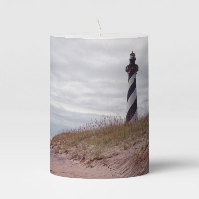 Cape Hatteras Lighthouse Pillar Candle (Front)