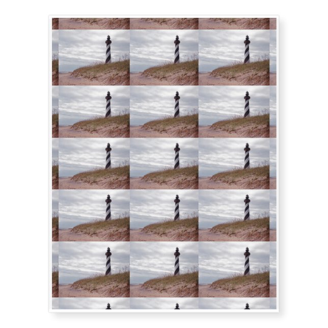 Cape Hatteras Lighthouse Temporary Tattoos (Front)