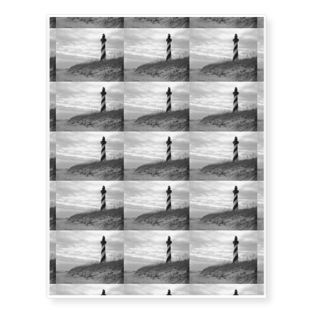Cape Hatteras Lighthouse Temporary Tattoos (Front)