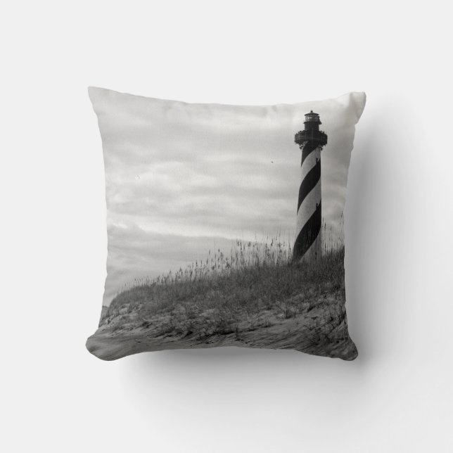 Cape Hatteras Lighthouse Throw Pillow (Front)
