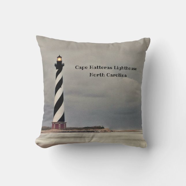 CAPE HATTERAS LIGHTHOUSE THROW PILLOW (Front)