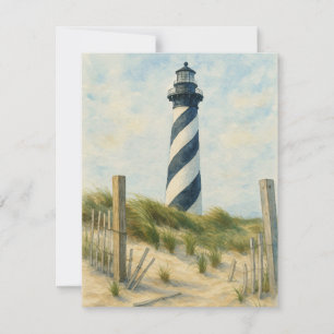 Cape Hatteras Lighthouse Watercolor Note Card