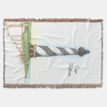 Cape Hatteras Lighthouse Woven Throw Blanket