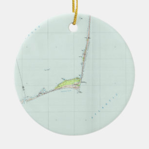 Cape Hatteras National Seashore Map (1985) Ceramic Ornament