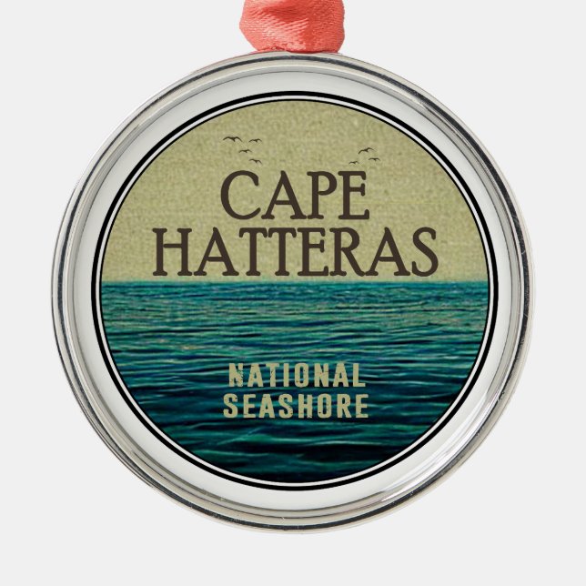 Cape Hatteras National Seashore Ocean Birds Metal Ornament (Front)